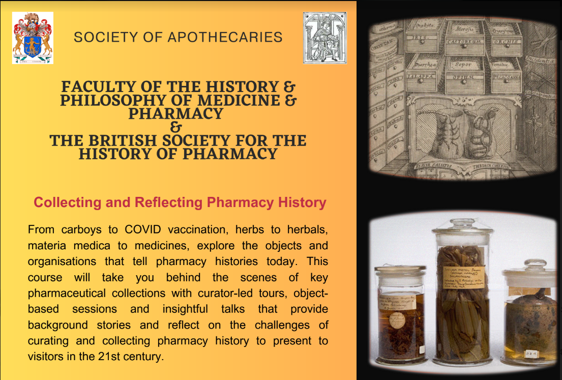 Snipped of the Flyer provided by the Society of Apothecaries